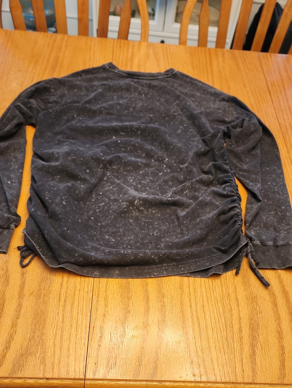 PINK Victoria's Secret Mineral Wash Long Sleeve Shirt - Charcoal - Picture 15 of 16